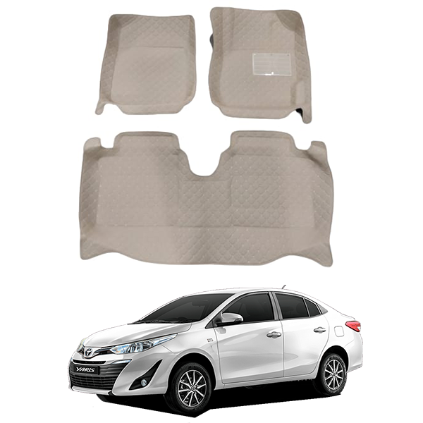Toyota Yaris 6D Car Floor Mat Beige 2020-2022 Models