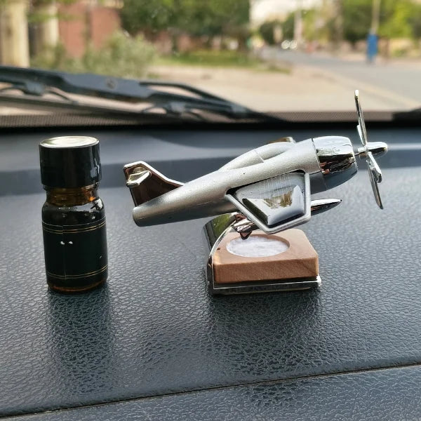 Car Dashboard Solar Air Freshener Aeroplane with Refill Perfume