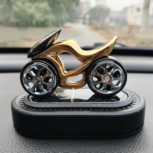 Car Dashboard Solar Air Freshener Motorcycle with Refill Perfume