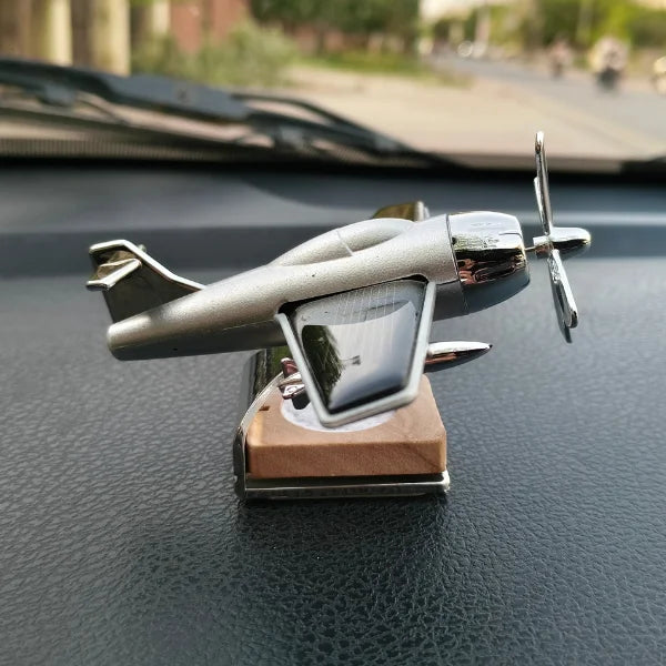 Car Dashboard Solar Air Freshener Aeroplane with Refill Perfume