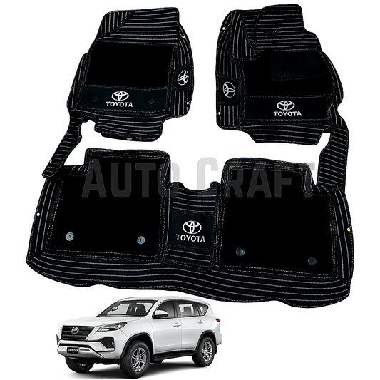 Toyota Fortuner 10D Floor Mats | 3 Pcs | Fortuner Best Floor Mats | Fortuner 10D Floor