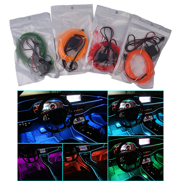 Universal Orange EL Wire Light For All Car Models