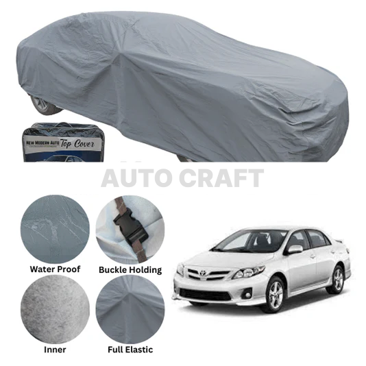 Toyota Corolla Anti Scratch Water Resistant PVC Cotton Top Cover | Model 2009 - 2014