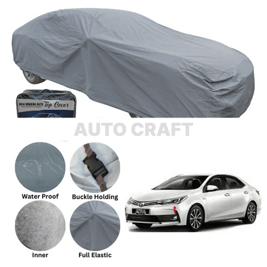 Toyota Corolla Anti Scratch Water Resistant PVC Cotton Top Cover | Model 2014 - 2024