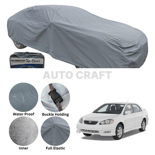 Toyota Corolla Anti Scratch Water Resistant PVC Cotton Top Cover | Model 2003 - 2008