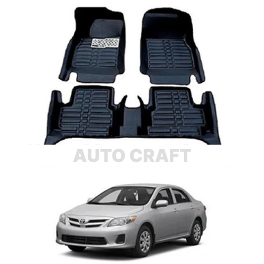 Toyota Corolla 5D Floor Mats | 3 Pcs | Model 2009-2014 | Corolla Best Floor Mats | Corolla 5D Floor