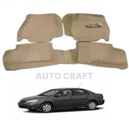 Toyota Corolla 5D Floor Mats | 3 Pcs | Model 2003-2008 | Corolla Best Floor Mats | Corolla 5D Floor