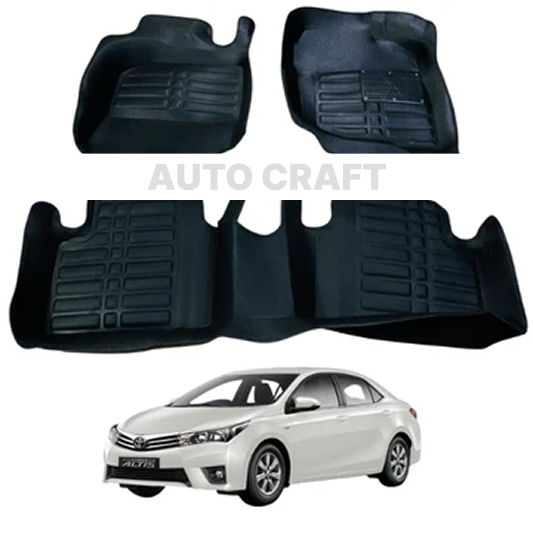 Toyota Corolla Grande 5D Floor Mats | 3 Pcs | Model 2014-2022 | Corolla Best Floor Mats | Corolla 5D Floor