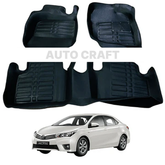 Toyota Corolla 5D Floor Mats | 3 Pcs | Model 2014-2022 | Corolla Best Floor Mats | Corolla 5D Floor