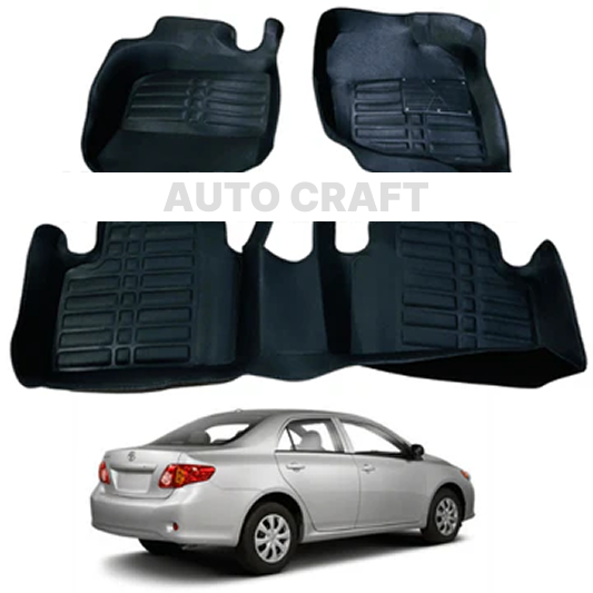 Toyota Corolla 5D Floor Mats | 3 Pcs | Model 2008-2013 | Corolla Best Floor Mats | Corolla 5D Floor