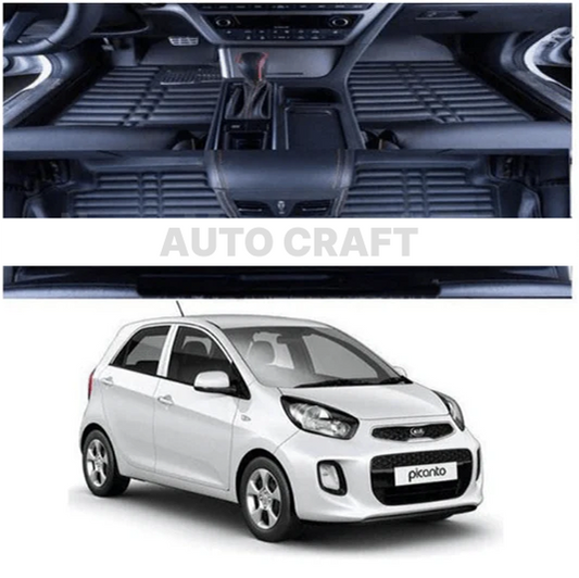 KIA Picanto 5D Floor Mats | 3 Pcs | Picanto Best Floor Mats | Picanto 5D Floor