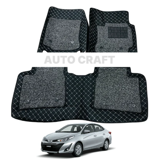 Toyota Yaris 8D Floor Mats | 3 Pcs | Yaris Best Floor Mats | Yaris 8D Floor