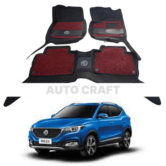 MG ZS 9D Floor Mats with Red Grass | 3 Pcs | ZS Best Floor Mats | ZS 9D Floor