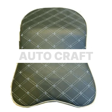 Universal Imported Leather Neck Rest Head Rest Cushion | Beige Stitching