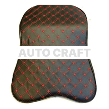 Universal Imported Leather Neck Rest Head Rest Cushion | Red Stitching