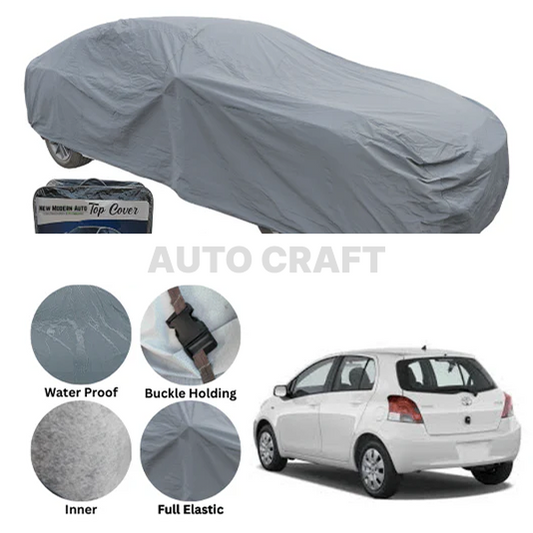 Toyota Vitz Anti Scratch Water Resistant PVC Cotton Top Cover | Model 2008 - 2016