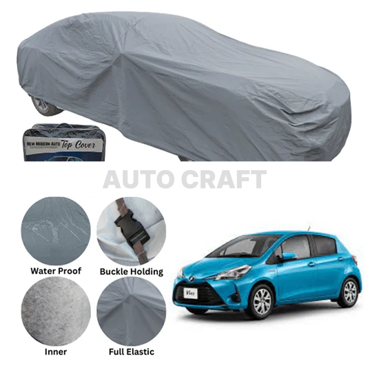 Toyota Vitz Anti Scratch Water Resistant PVC Cotton Top Cover | Model 2017 - 2024