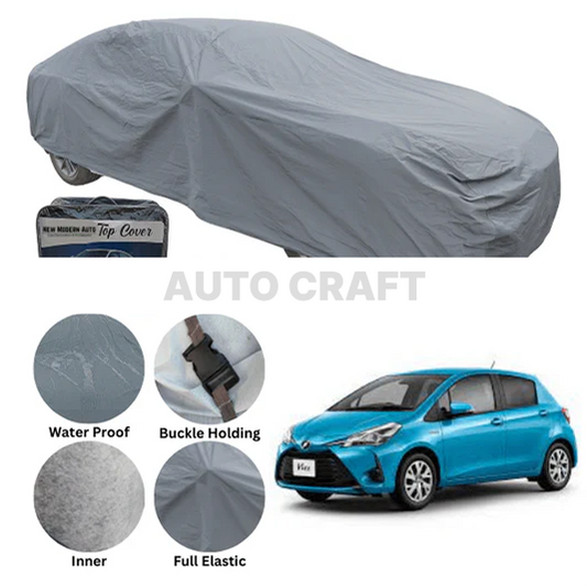 Toyota Vitz Anti Scratch Water Resistant PVC Cotton Top Cover | Model 2017 - 2024
