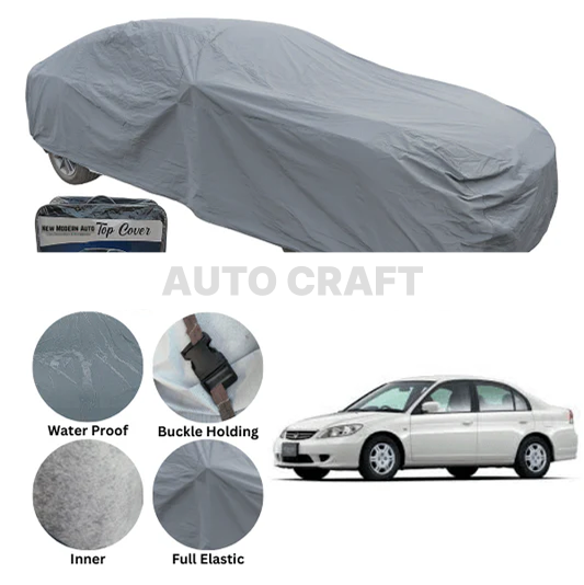 Honda Civic Anti Scratch Water Resistant PVC Cotton Top Cover | Model 2002 - 2005