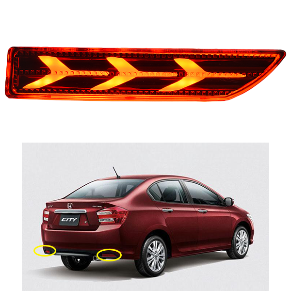 Honda City Back Bumper Arrow Lava Light 2014-2022