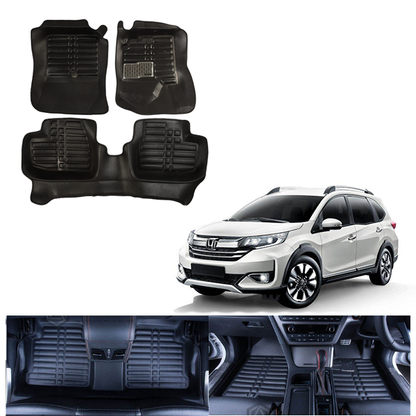 Honda BRV 5D All Black Car Floor Mats 2017-2021