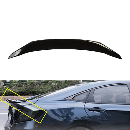 Honda Civic Back Spoiler Black For 2016-2022 Models