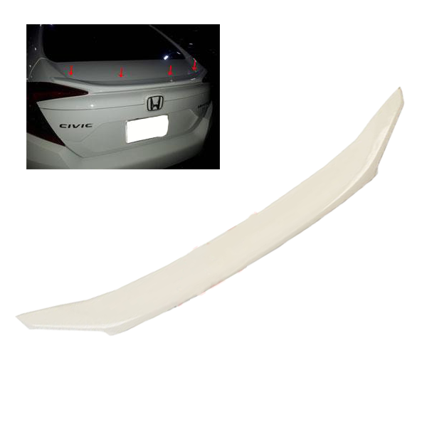 Honda Civic Back Spoiler White 2016-2022 Models