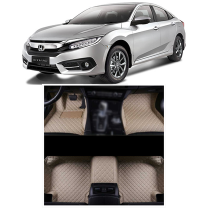 Honda Civic 7D Car Floor Mat Beige 2016-2021