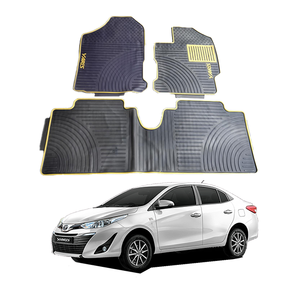 Toyota Yaris Latex Smoke Car Floor Mat With Logo