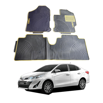 Toyota Yaris Latex Smoke Car Floor Mat With Logo