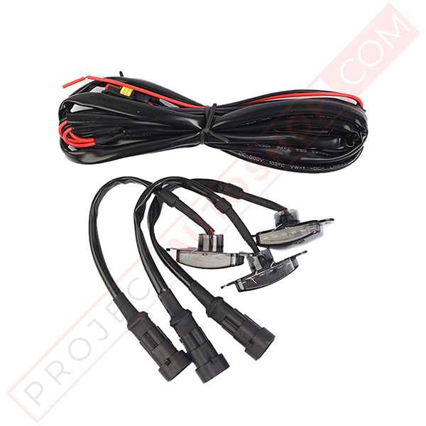 Universal 3Pcs Orange Car Grill Light For All Models