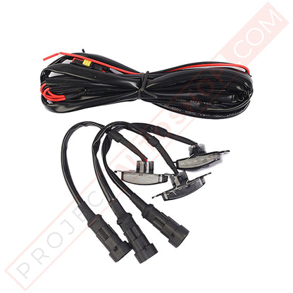 Universal 3Pcs Orange Car Grill Light For All Models