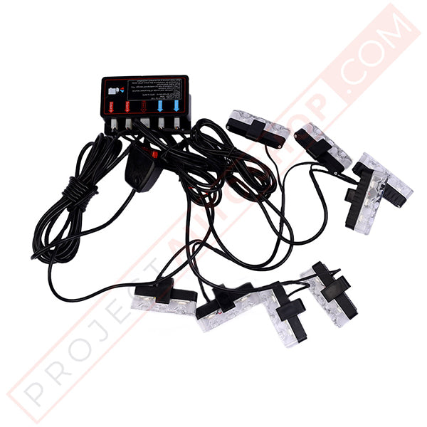 Universal 8Pcs Car Police Flasher Light