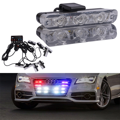 Universal 8Pcs Car Police Flasher Light