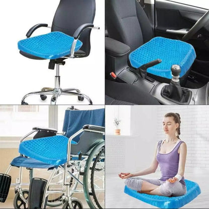 Universal Gell Seat Cushion-Blue [ Non Slip ] Double Sided Gell