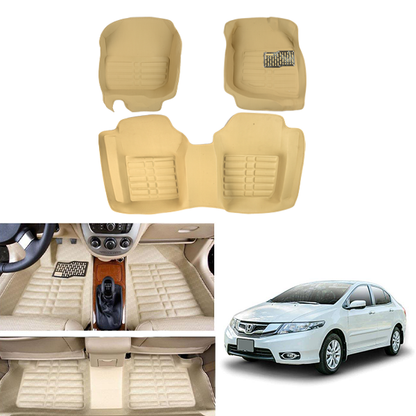 Honda City Beige Color 5D Floor Mats 2009-2022