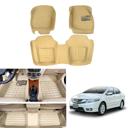 Honda City Beige Color 5D Floor Mats 2009-2022