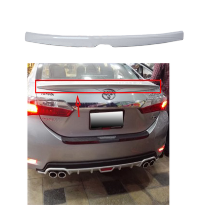 Toyota Corolla Car Spoiler Silver For 2013 Onwards