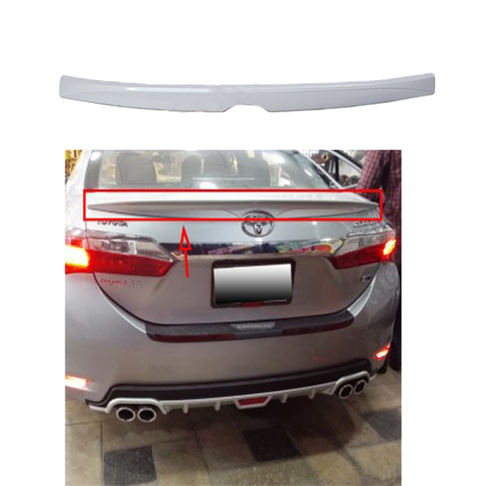 Toyota Corolla Car Spoiler Silver For 2013 Onwards