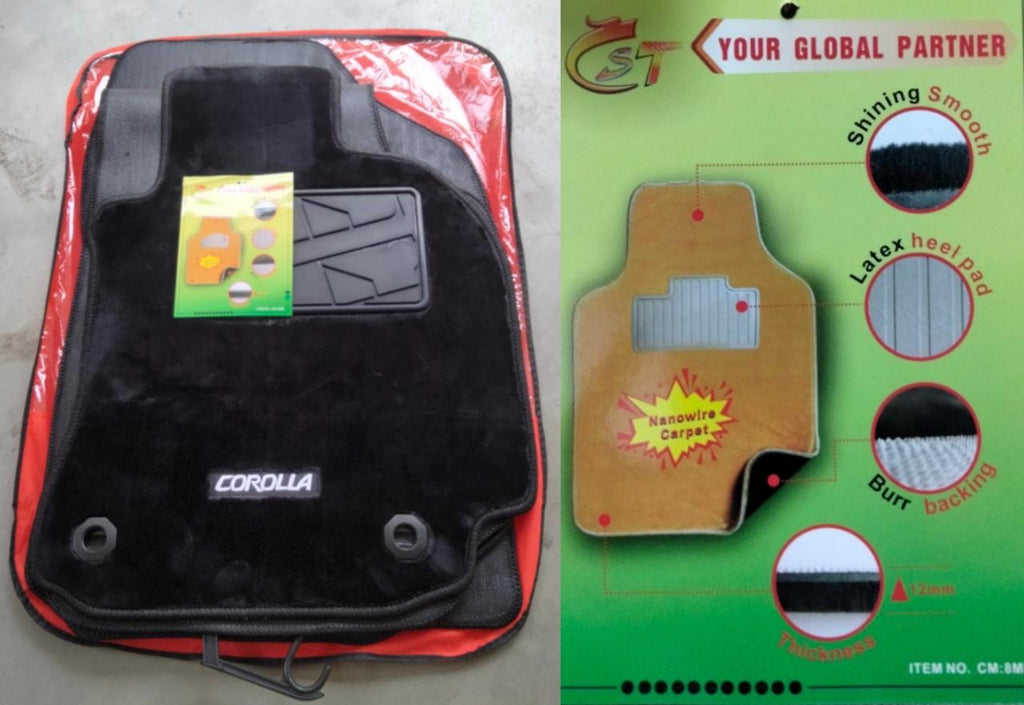 Toyota Corolla Nano Wire Black Carpet Mat 2015-2022