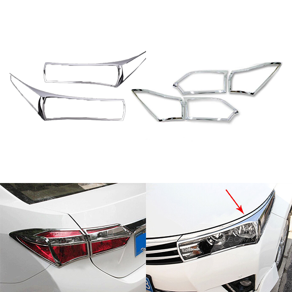 Toyota Corolla Chrome Kit Headlight Back Light 2015-20