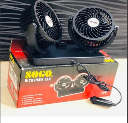 Dual Headed Rotatable Vehicle Fan - 12V - New Modern Autos