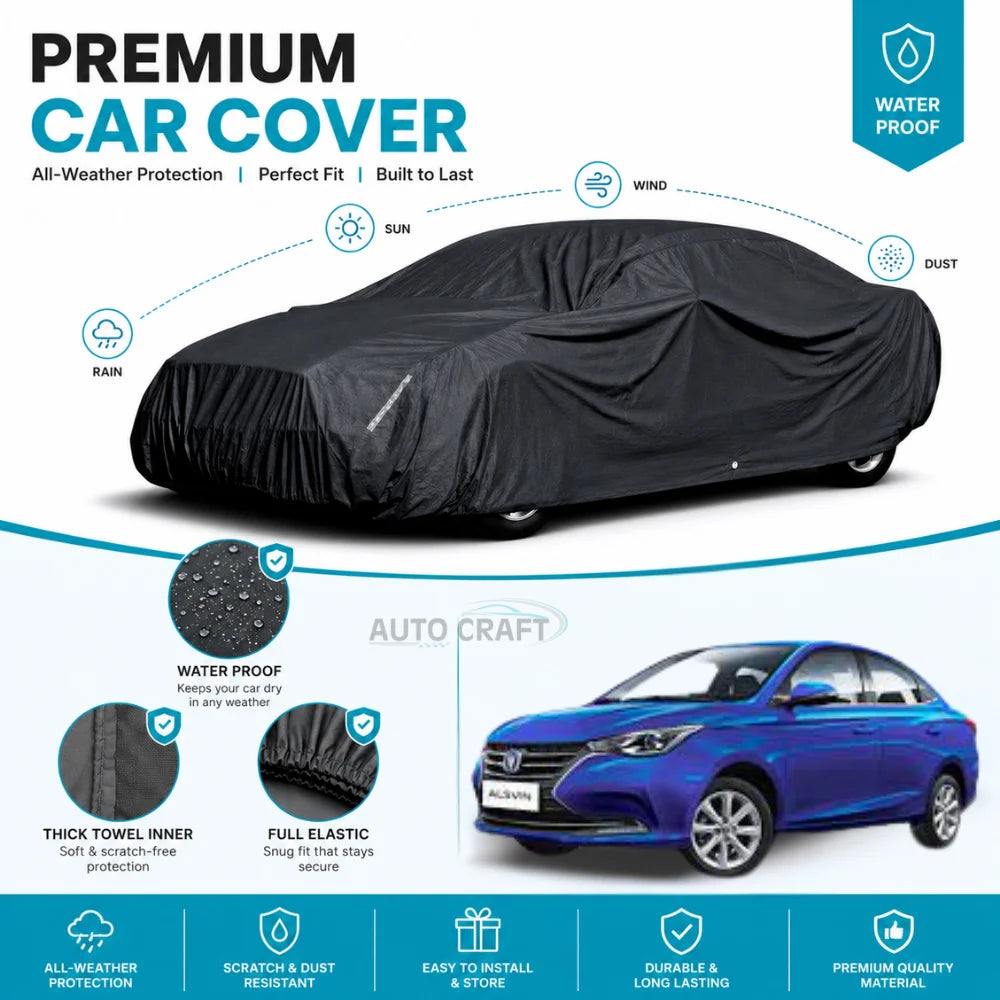 Changan Alsvin High GSM Microfiber Anti Scratch & Anti Swirls Water Resistant Top Cover