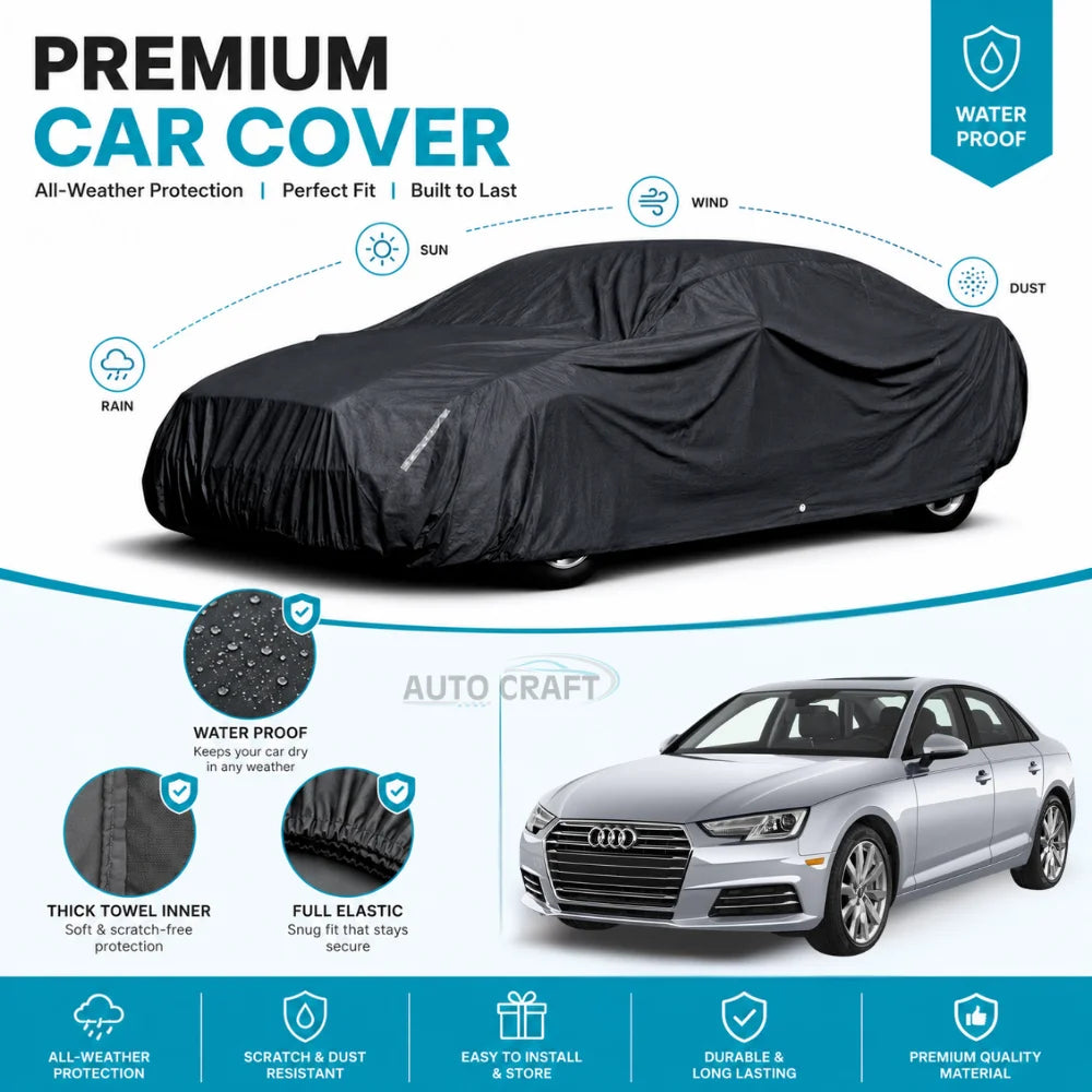 Audi A6 High GSM Microfiber Anti Scratch & Anti Swirls Water Resistant Top Cover