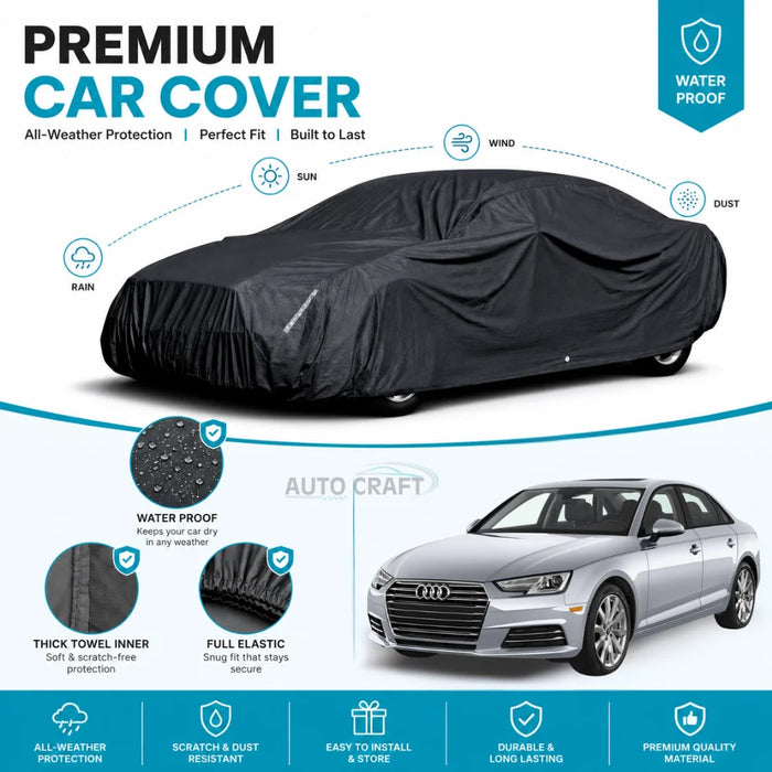 Audi A6 High GSM Microfiber Anti Scratch & Anti Swirls Water Resistant Top Cover