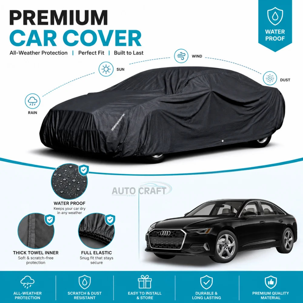 Audi A4 High GSM Microfiber Anti Scratch & Anti Swirls Water Resistant Top Cover