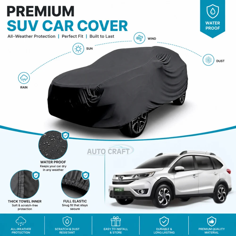 Honda BRV High GSM Microfiber Anti Scratch & Anti Swirls Water Resistant Top Cover