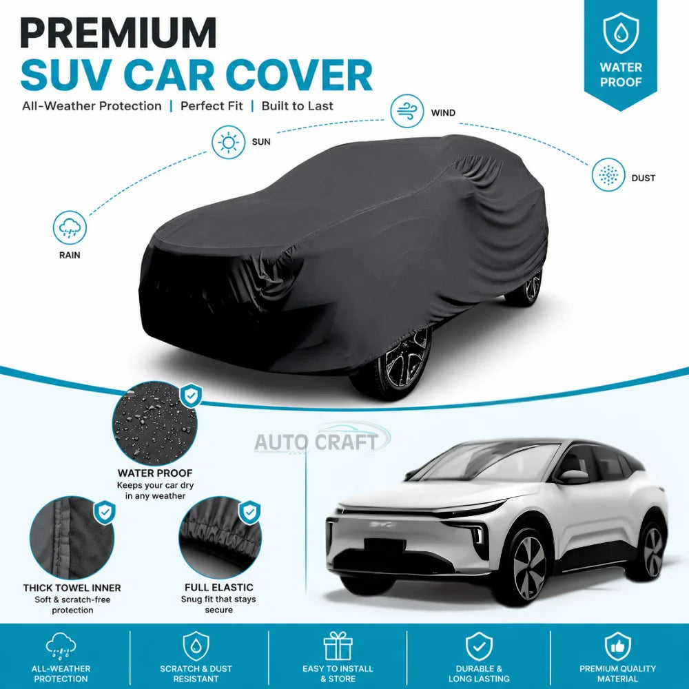 BYD Atto 3 High GSM Microfiber Anti Scratch & Anti Swirls Water Resistant Top Cover