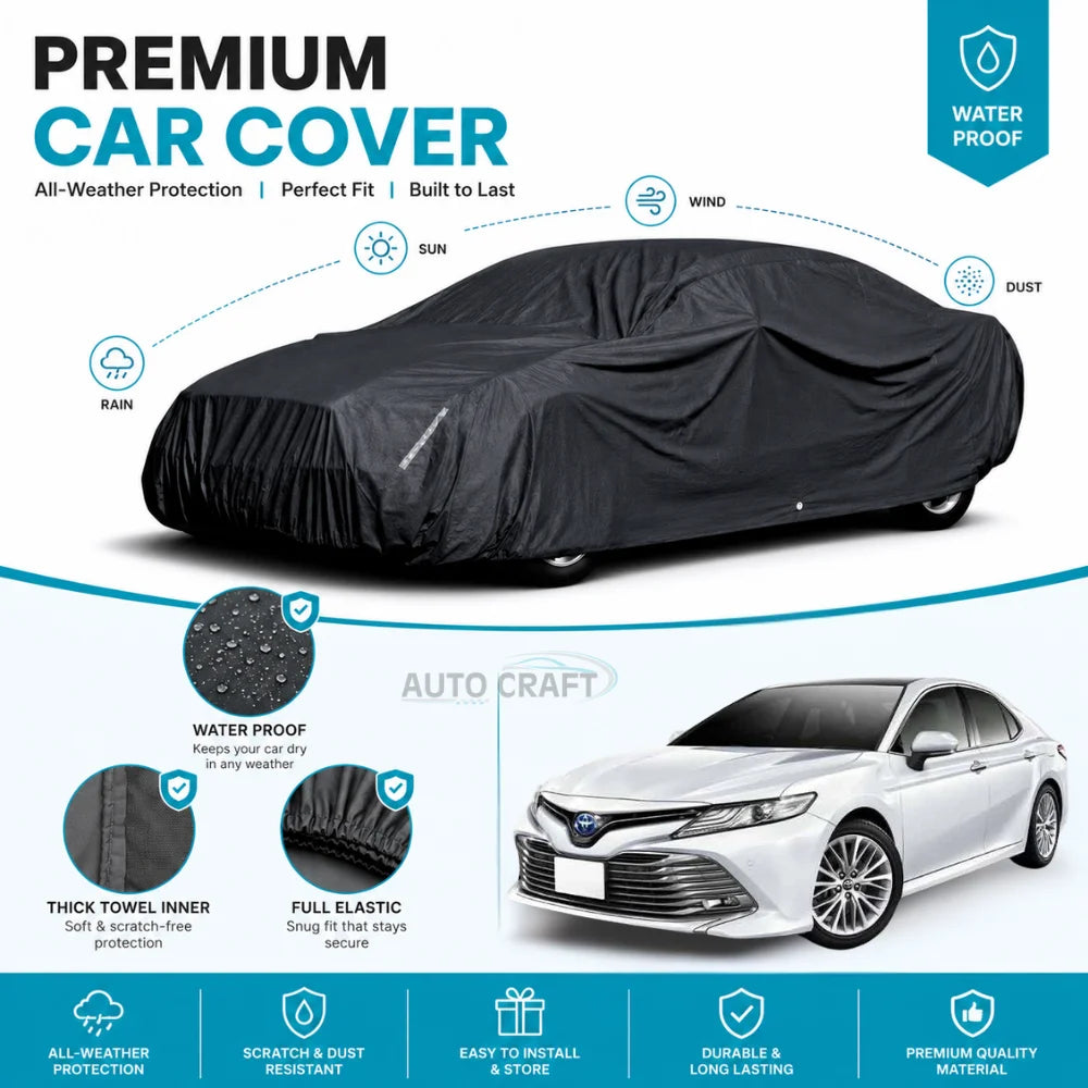 Toyota Camry High GSM Microfiber Anti Scratch & Anti Swirls Water Resistant Top Cover