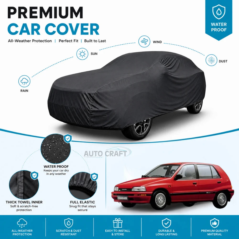 Daihatsu Charade High GSM Microfiber Anti Scratch & Anti Swirls Water Resistant Top Cover